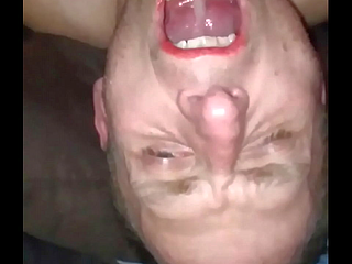 Sissy phil opens wide for used condom filled with cum