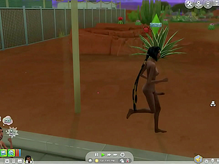 sims 4 futa naked in public & fun in the desert